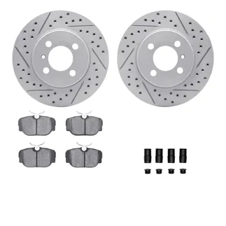 R1 Concepts WBUH1-31001 Brake Rotors - Carbon Coated - D/S W/ Optimum Oe Pads & Hdw